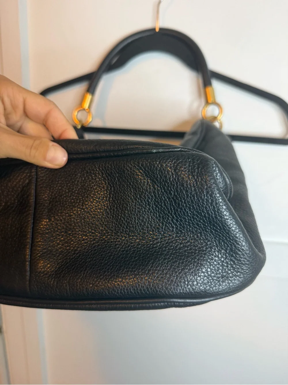 Marc by Marc Jacobs Black Pebbled Leather Hobo Bag